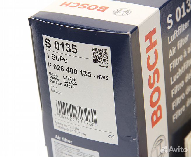 Фильтр воздушный ford Fiesta (08) bosch