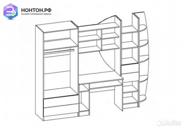 Стенка Принцесса белая