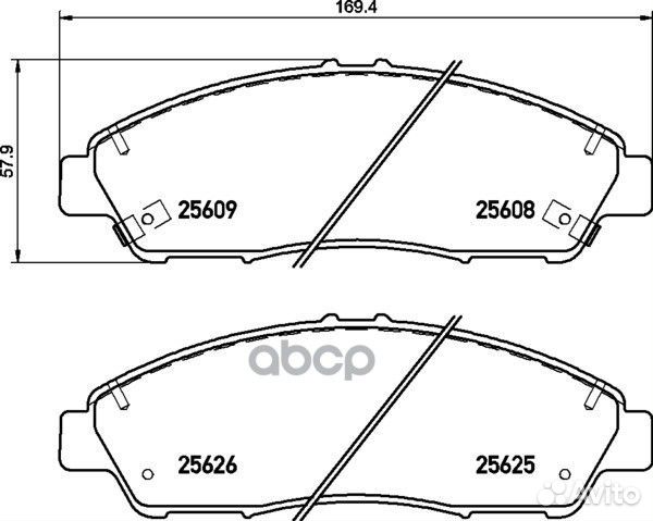 Колодки тормозные передние honda Pilot 08