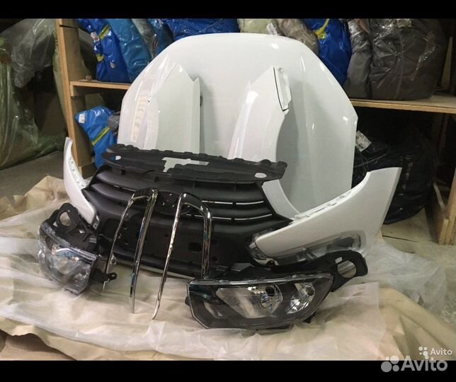 Бампер капот крыло фара гранта FL белое новое