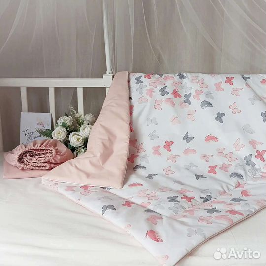 Детское одеялко и простынь на резинке