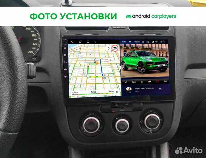 Магнитола android 3.32 Jetta 5 05-10 manual A\C