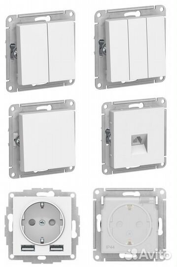 Розетка TV+RJ45 Schneider Electric atlas design