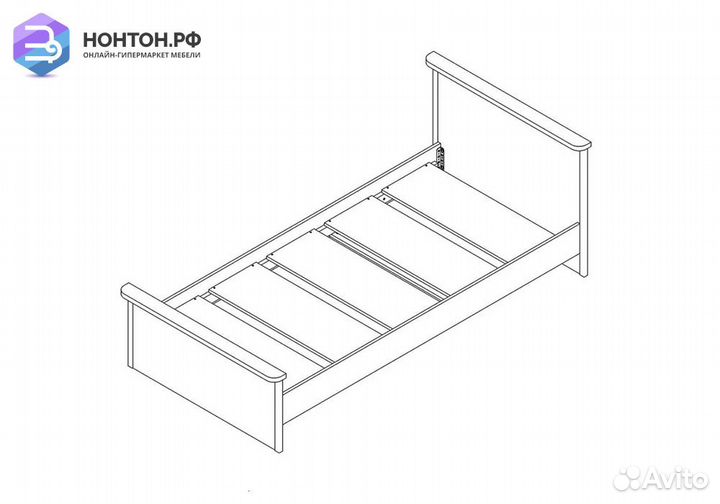 Кровать Тифани дуб небраска / белый