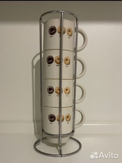 Набор чашек на подставке Испания новый