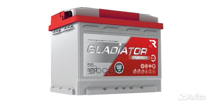 Аккумулятор gladiator Energy 55 Ah, 540 A