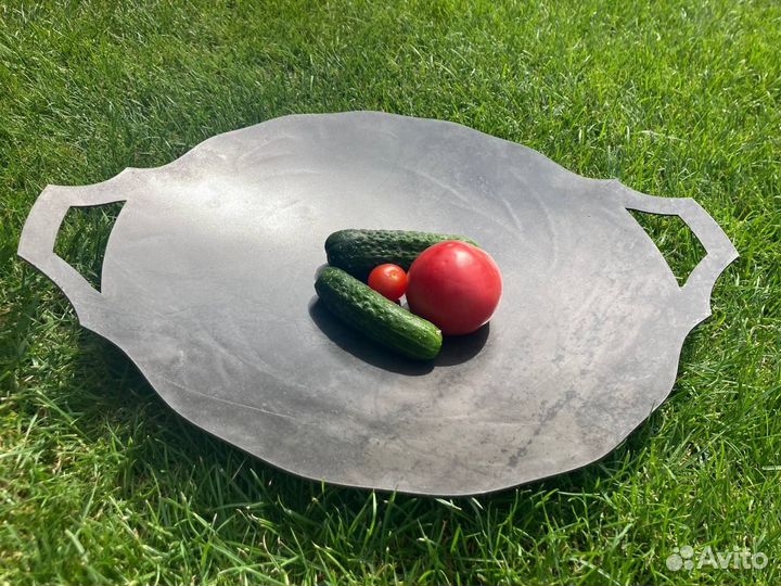 Садж 40 см стальной, плоский