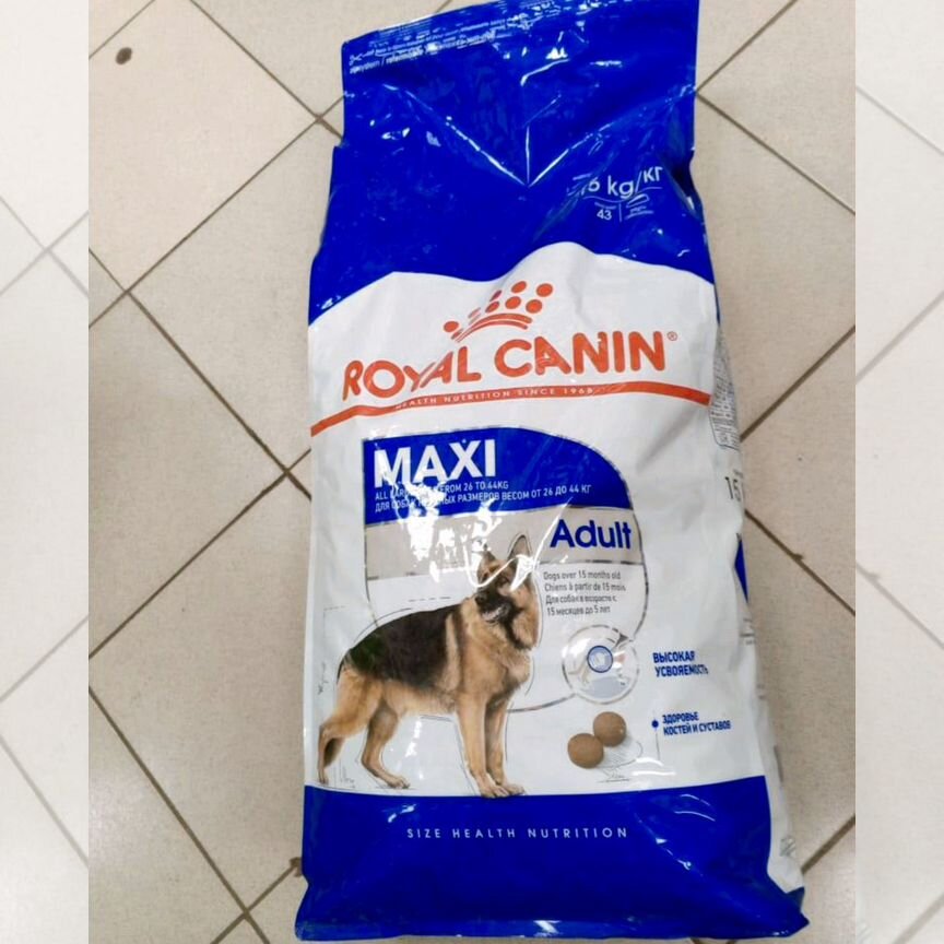 Корм для собак royal canin maxi 15 кг