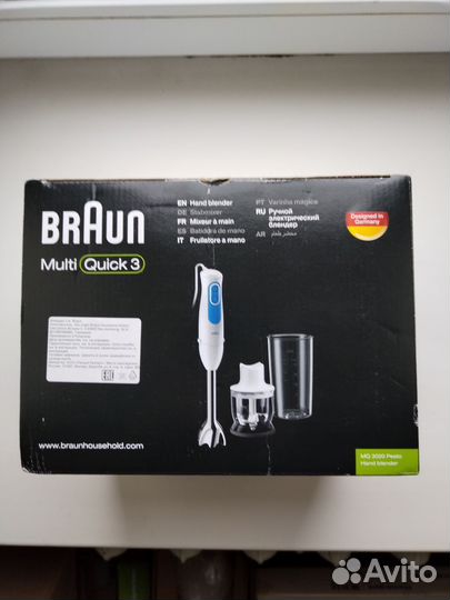Блендер погружной braun Multi Quick 3 новый