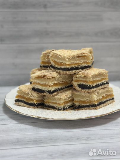 Татарский трехслойный пирог