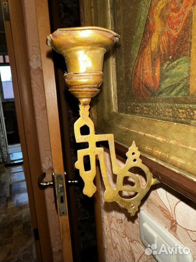 Старая икона накатка по металлу бонакер И жако