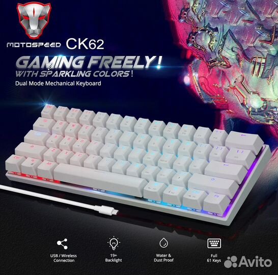 Механическая клавиатура Motospeed CK62