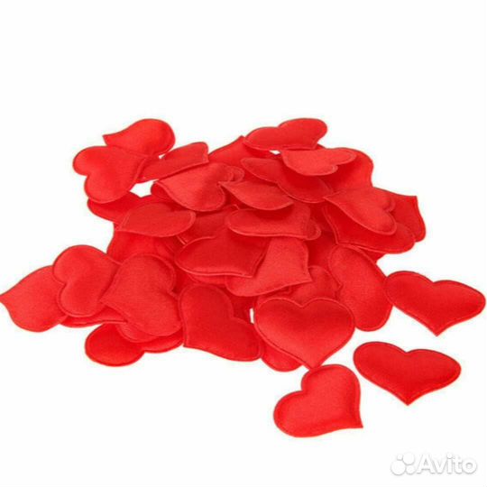 Сердечки декоративные 50штук