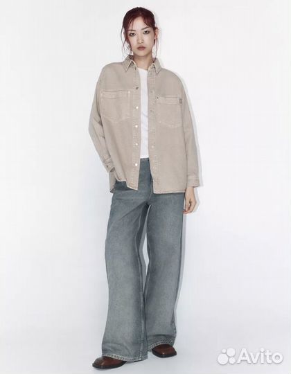 Джинсовая рубашка oversize Befree (xs)