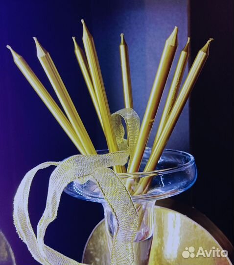 Чёрные золотые белые свечи восковые