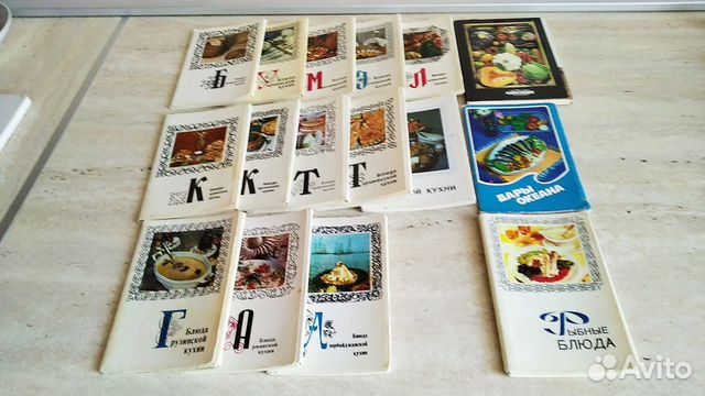 Наборы открыток СССР с кулинарными рецептами