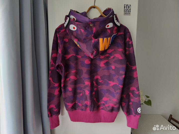 Зип худи bape shark для мальчика размер 158