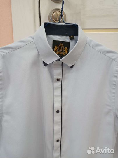 Рубашка школьная на кнопках 158