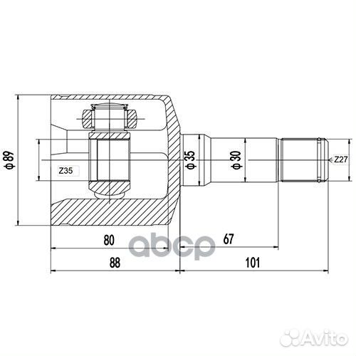 Шрус внутренний Z87859R Zikmar
