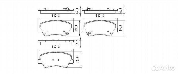 Колодки тормозные дисковые передние Winkod W214123