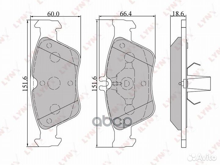 Колодки тормозные дисковые перед BD5302 LYN
