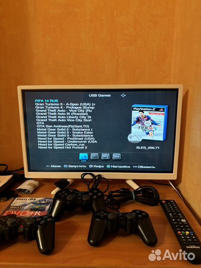 Sony playstation 2 slim + телевизор