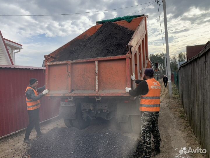 Асфальтовая крошка с укладкой и поливкой за 1м2