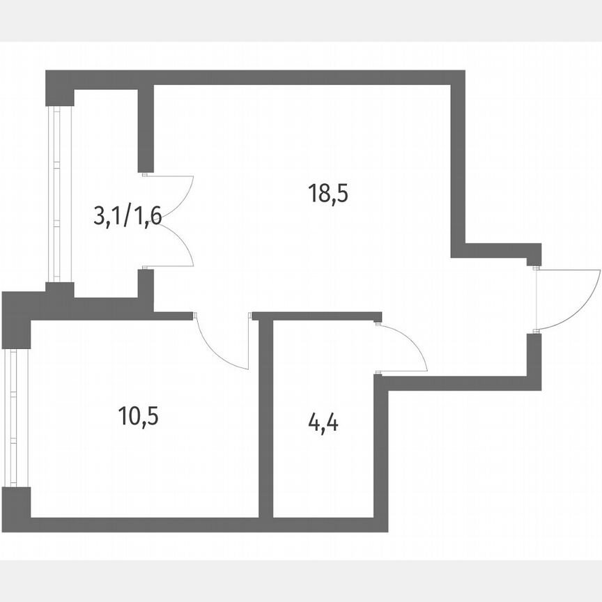 1-к. квартира, 34,9 м², 5/7 эт.