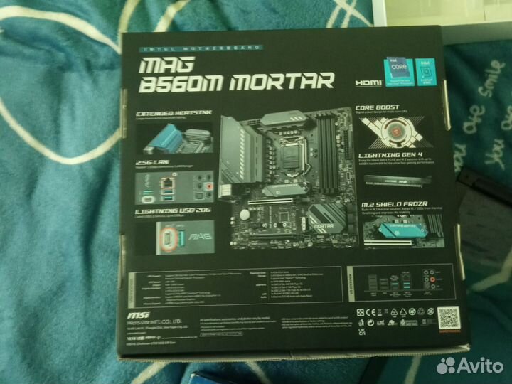 Материнская плата lga 1200 b560 с процессом i3