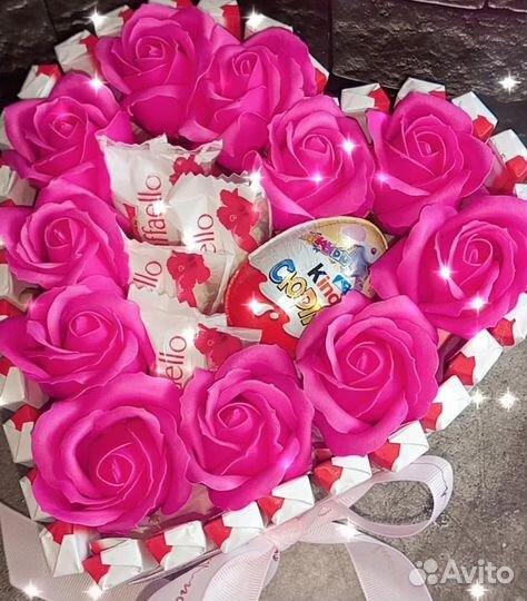 Съедобные подарки боксы, сердце