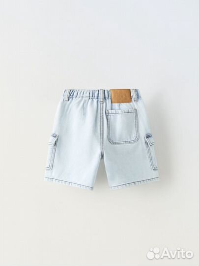 Джинсовые шорты карго zara original 92