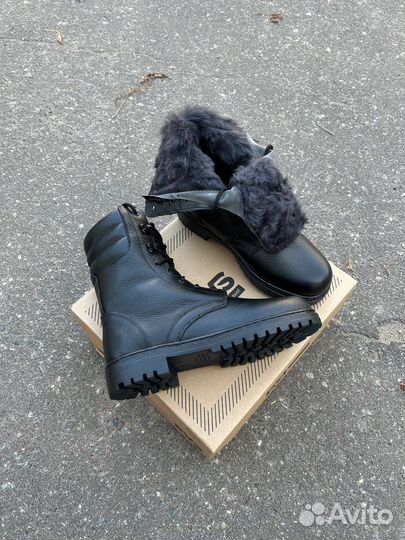 Берцы зимние натуральный кожа