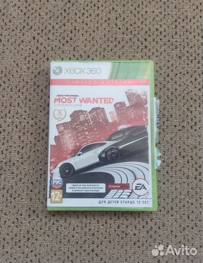 Need for speed most wanted xbox 360, игра, диск