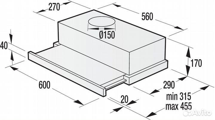 Вытяжка Gorenje BHP62CLB