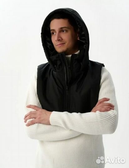 Съемный капюшон капор черный непромокаемый шапка