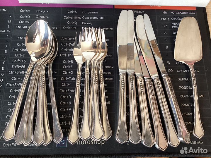 Набор вилки ложки ножи Таллин мельхиор мнц