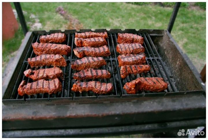 Решетка гриль чугунная для мангала каюр 38х28см