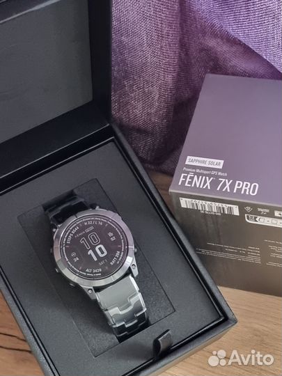 Garmin fenix 7x pro sapphire solar на титановом