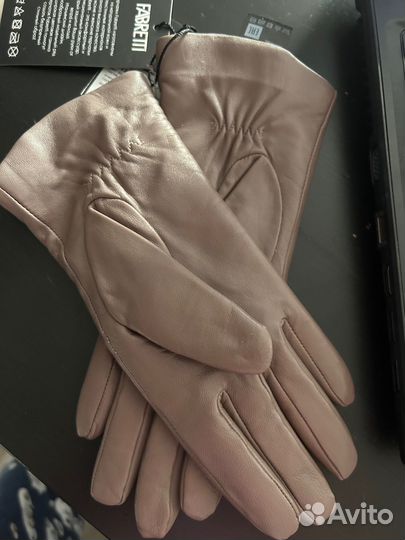 Перчатки женские кожаные новые р.6,5