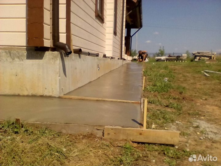 Фундамент Отмостка бетонные работы