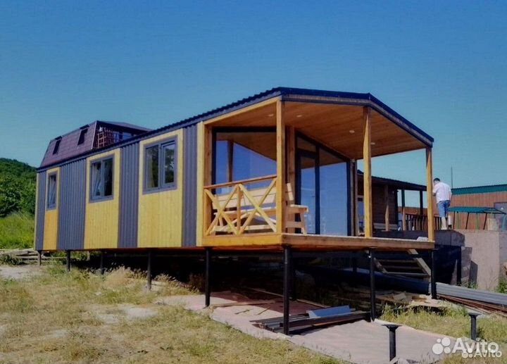 Дом Барнхаус 7х4,8 с террасой DO-1634