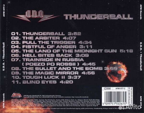 U.D.O. - Thunderball (CD)