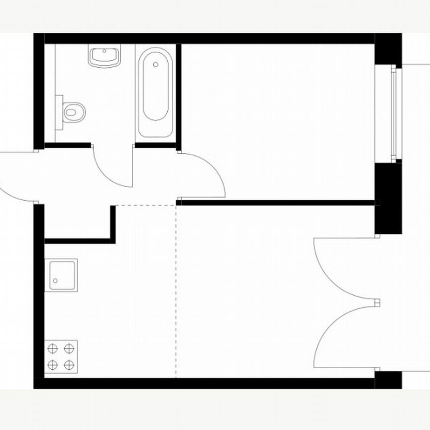 1-к. квартира, 39,4 м², 1/9 эт.