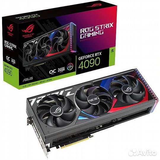 Видеокарта Asus GeForce RTX 4090 ROG Strix OC 24GB