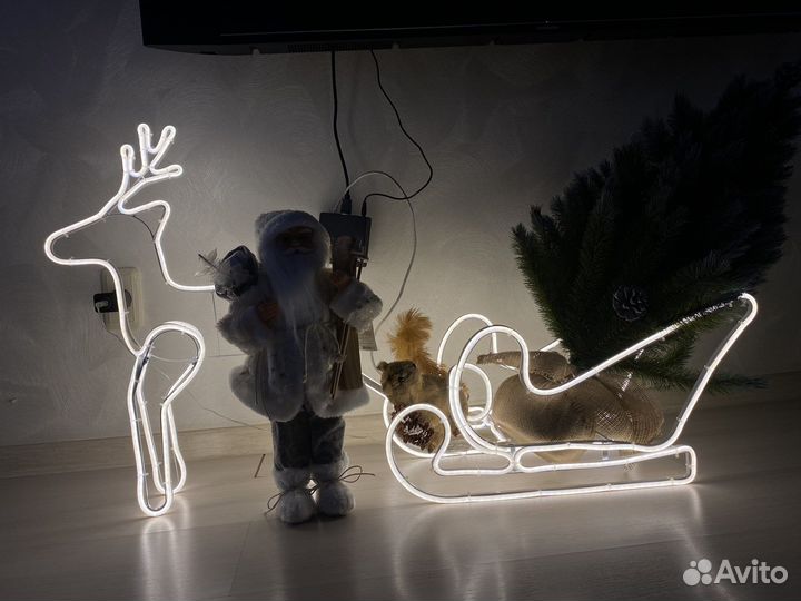 Новогодний олень, светильник светодиодный