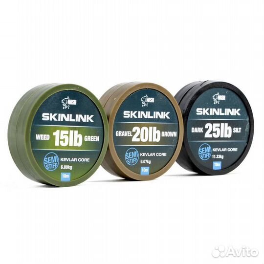 Повод. мат. в оболочке Nash Skinlink Semi Stiff 10