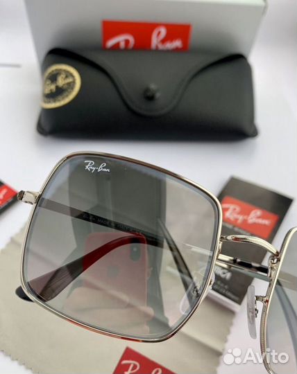 Очки Ray ban square пепельные