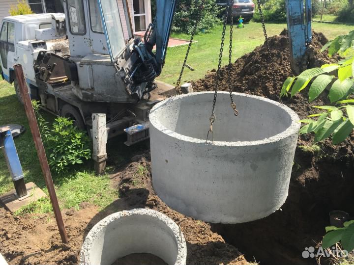 Септик из бетонных колец под ключ