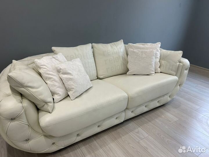 Диван раскладной Rilotti. Натуральная кожа(Италия)