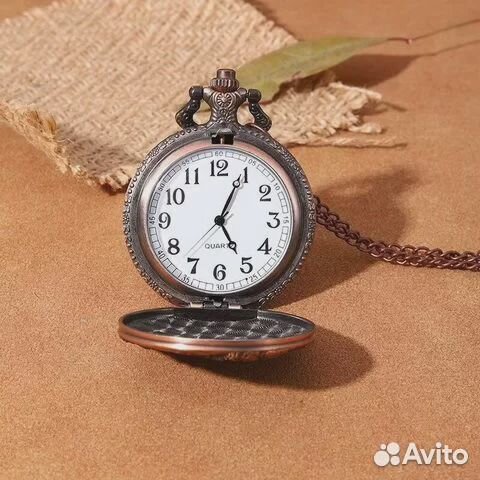 Модные Винтажные кварцевые карманные часы